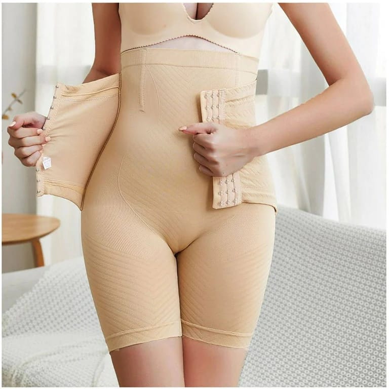 Women’s High-Waist Girdle Shorts – Tummy Control, Butt Lifter & Thigh Slimmer with Cross Belt