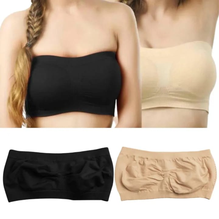 Strapless Soft Comfort Stretchable Seamless Tube Bra – Free Size & Wire-Free